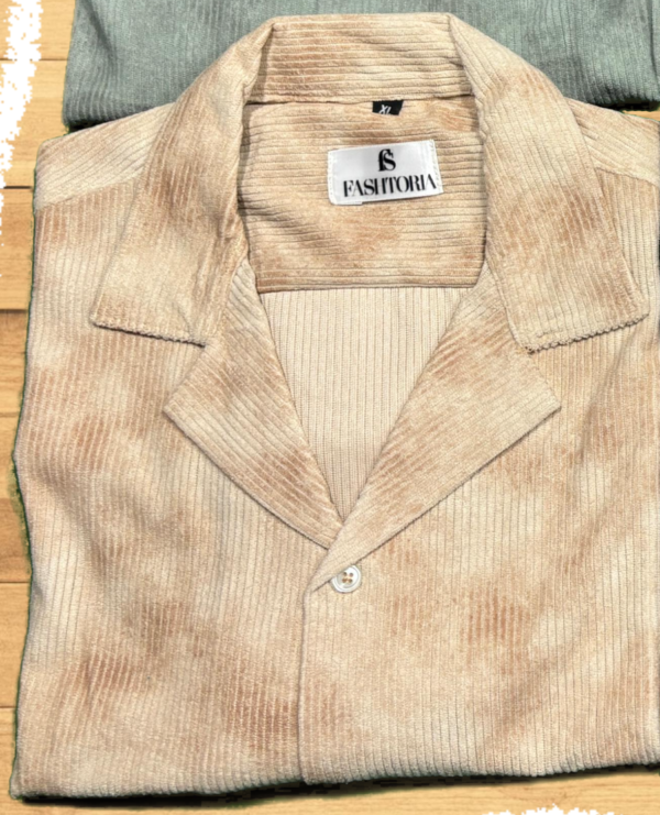 Beige Velvet Shirt